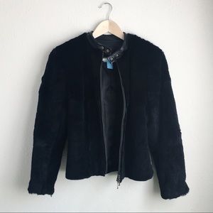 Barney’s CO-OP 100% leather fur jacket